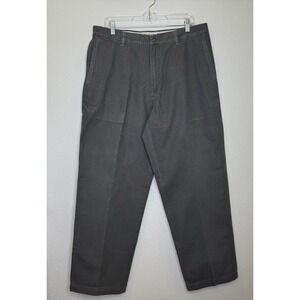 Columbia Mens Pants 36x30 Dark Gray Flat Front Extra Pocket 100% Cotton Canvas